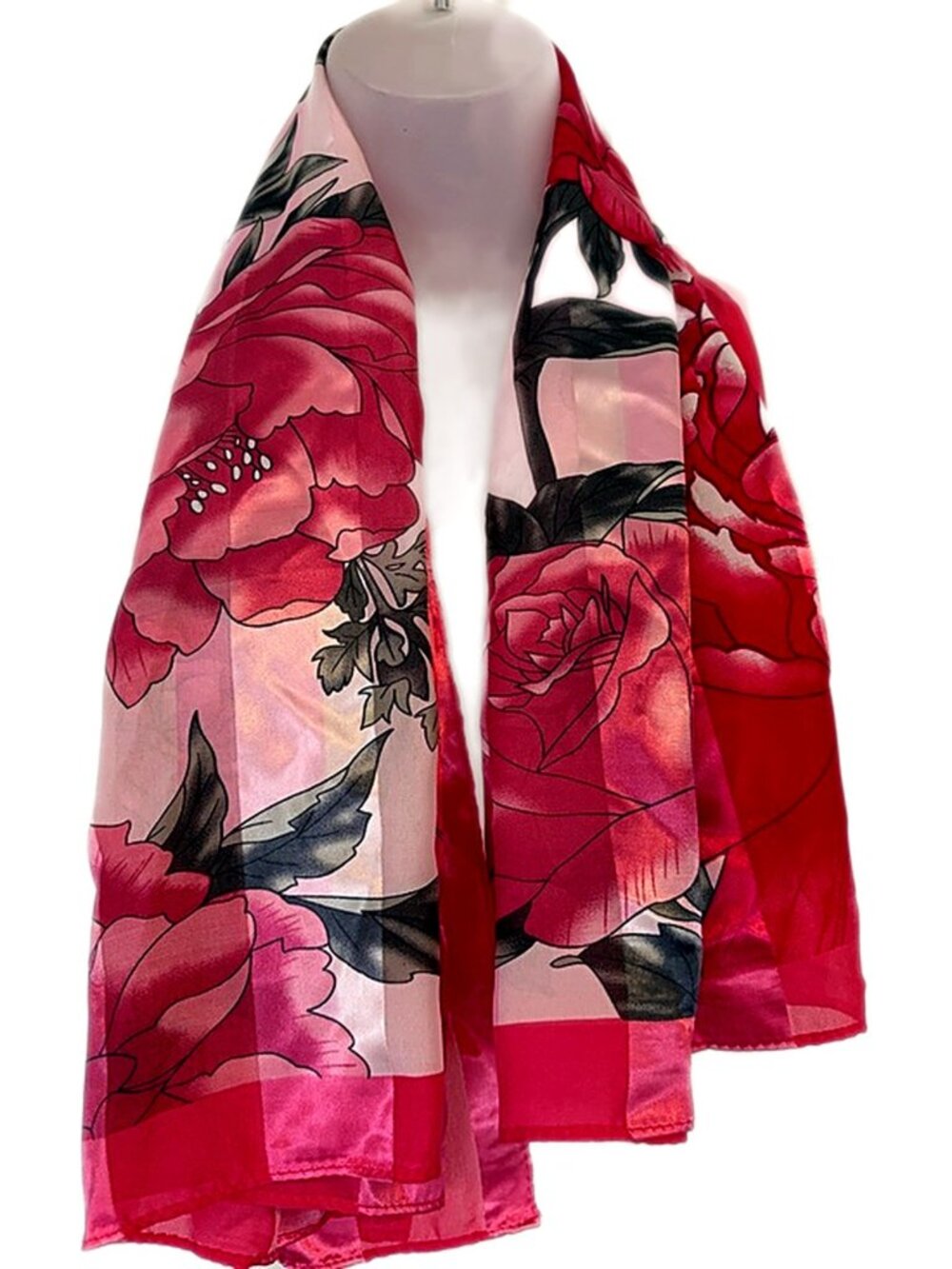 Juicy Couture Floral Scarf Peony Pink Square